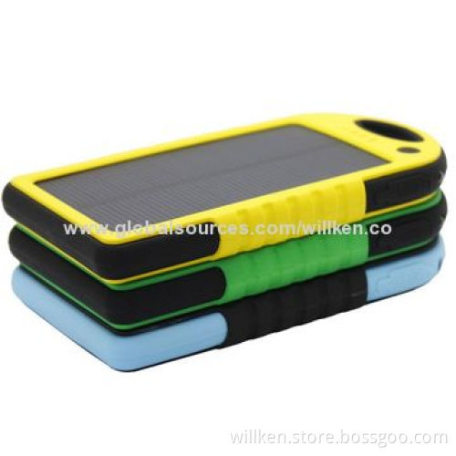 IP6 Waterproof Solar Power Bank with 12,000mAh, Double USB Output for Tablets, iPhone/iPad/iPod/MP3